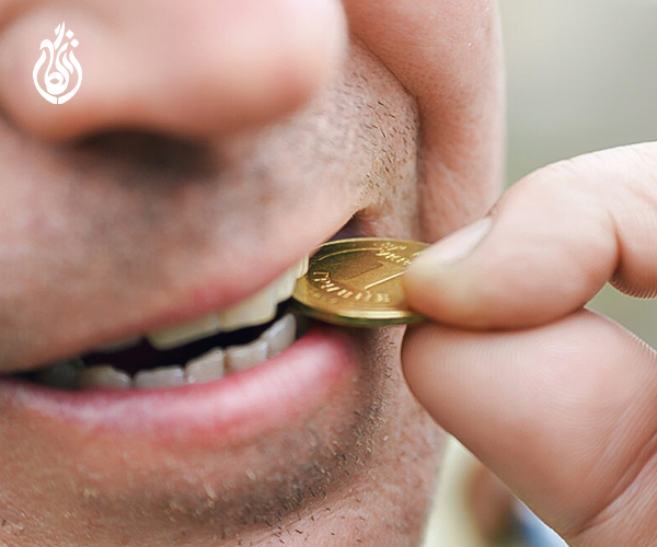 تشخیص اصالت طلا با فشردن آن با دندان