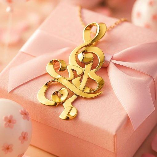 پلاک طلا اسم ملودی